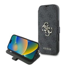 iPhone 16 Pro – Guess 4G Metal Logo dėklas - Juodas