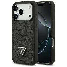 iPhone 17 Pro Guess 4G Nauble Card Triangle dėklas – juodas