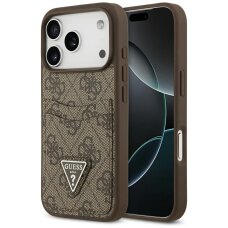 iPhone 17 Pro Guess 4G Nauble Card Triangle dėklas – rudas