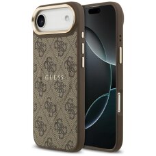 iPhone 17 Air Guess 4G PU Classic Logo MagSafe dėklas – rudas