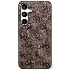 Samsung Galaxy S25 FE dėklas Guess 4G Ring Classic Logo su MagSafe – rudas