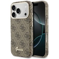 iPhone 17 Pro Guess 4G Script MagSafe dėklas – rudas iPhone 17 Pro Guess 4G Script MagSafe dėklas – rudas