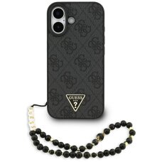 iPhone 17 Guess 4G Strap Triangle Logo MagSafe dėklas – juodas