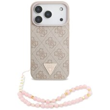 iPhone 17 Pro Guess 4G Strap Triangle Logo MagSafe dėklas – rožinis iPhone 17 Pro Guess 4G Strap Triangle Logo MagSafe dėklas – rožinis