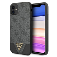 Guess 4G Triangle Collection Dėklas skirtas iPhone 11 6.1&quot; / Xr - Pilkas