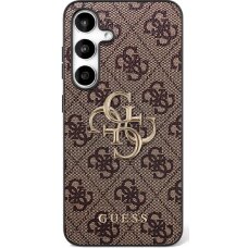 Samsung Galaxy S25 FE dėklas Guess Big 4G Classic Logo – rudas
