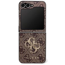 Samsung Galaxy Z Flip 7 dėklas Guess Big 4G Logo Classic Logo – rudas