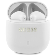 Guess GUTWSJ14ESGH TWS Bluetooth ausinės + įkrovimo stotelė – baltos/baltos su klasikiniais logotipais