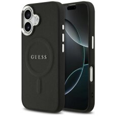 iPhone 17 Guess Classic Logo MagSafe dėklas – juodas