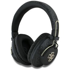 Belaidės ausinės Guess ENC Metal 4G Over-Ear – juodos