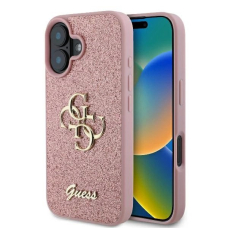 Guess Fixed Glitter Big 4G Dėklas skirtas iPhone 16 Plus 6.7&quot; - Rožinis