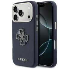 iPhone 17 Pro Guess FW Resin Logo dėklas – mėlynas iPhone 17 Pro Guess FW Resin Logo dėklas – mėlynas