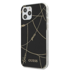 Guess Auksinis Chain Collection iPhone 12 Pro Max 6.7&quot; Dėklas - Juodas