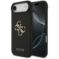 iPhone Air Guess Grained Big 4G & Classic Logo dėklas – juodas