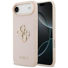iPhone Air Guess Grained Big 4G & Classic Logo dėklas – rožinis