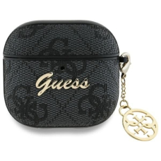 AirPods 4 – Guess GUA4G4GSMK dėklas - Juodas/Juodas 4G Charm Collection