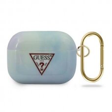 Dėklas Guess Originalus AirPods Pro cover mėlynas Tie & Dye Collection UGLX912