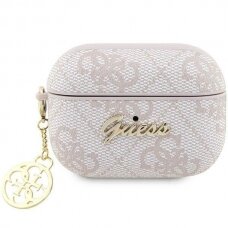 Dėklas ausinėms Guess 4G Charm Collection GUAP2G4GSMP AirPods Pro 2 Rožinis