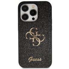 Originalus dėklas Guess GUHCP13LHG4SGK case skirta iPhone 13 Pro / 13 - Juodas Glitter Script Big 4G