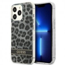 Dėklas Guess GUHCP13LHSLEOK iPhone 13 Pro Leopard Pilkas