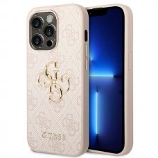 Dėklas Guess GUHCP14L4GMGPI iPhone 14 Pro Rožinis