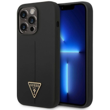 iPhone 14 Pro – Guess GUHCP14LSLTGK 6.1" hardcase Silicone Triangle - Juodas/Juodas