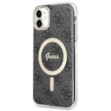 Akcija! Dėklas Guess 4G MagSafe GUHMN61H4STK iPhone 11 Juodas