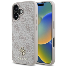 Guess HC PU 4G Small 4G and Classic iPhone 16 MagSafe Dėklas - Rožinis