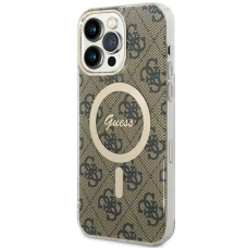 iPhone 15 Pro Max Guess IML 4G MagSafe dėklas - rudas