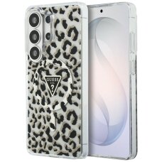 Samsung Galaxy S26 Ultra Guess IML Leopard Print Triangle MagSafe dėklas – juodas