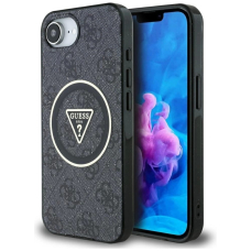 iPhone 16e – Guess IML Metal Glitter 4G Circle Triangle MagSafe dėklas - Juodas