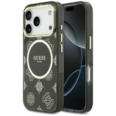 iPhone 17 Pro Guess IML Peony Dot MagSafe dėklas – juodas iPhone 17 Pro Guess IML Peony Dot MagSafe dėklas – juodas