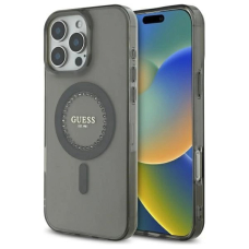 iPhone 16 Pro Max – Guess IML Rhinestones MagSafe dėklas - Juodas