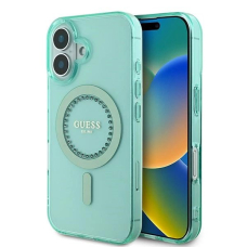 iPhone 16 Plus – Guess IML Rhinestones MagSafe dėklas - Žalias