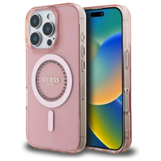 iPhone 16 Pro Max – Guess IML Rhinestones MagSafe dėklas - Rožinis
