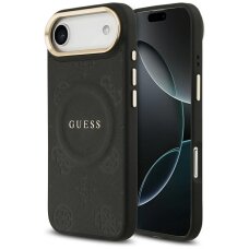 iPhone Air Guess Peony Hot Stamp dėklas su MagSafe – juodas