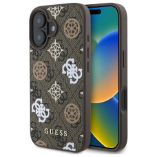 iPhone 16 Guess Peony On 4G Background MagSafe dėklas - rudas
