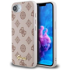 iPhone 16e – Guess Peony Script Logo MagSafe dėklas - Rudas