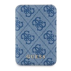 Išorinė baterija Guess GUPB5FP4EMGB 5000 mAh 15 W indukcinė su MagSafe – mėlyna, 4G Leather Metal Logo