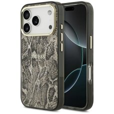 iPhone 17 Pro Guess Python Pattern MagSafe dėklas – rudas