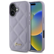 iPhone 16 – Guess Quilted Metal Logo dėklas - Šviesiai violetinis