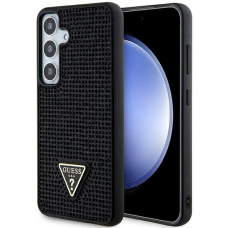 Guess Rhinestone Triangle Dėklas skirtas Samsung Galaxy S24 - Juodas