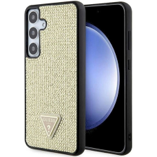 Guess Rhinestone Triangle Dėklas skirtas Samsung Galaxy S24 - Auksinis