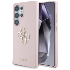 Guess Silikoninis Big 4G Logo Bottom Script Dėklas skirtas Samsung Galaxy S25 Ultra - Rožinis Guess Silikoninis Big 4G Logo Bottom Script Dėklas skirtas Samsung Galaxy S25 Ultra - Rožinis
