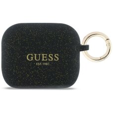 AirPods Pro 3 Guess Silicone Glitter Ring dėklas – juodas AirPods Pro 3 Guess Silicone Glitter Ring dėklas – juodas