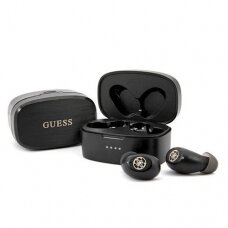 Dėklas Guess Originalus słuchawki Bluetooth GUTWSJL4GBK TWS + stacja dokująca juodas 4G / GUTWSJL4GBK