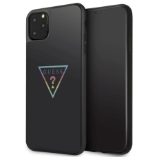 Guess Triangle Glitter iPhone 11 Pro Max Dėklas - Juodas