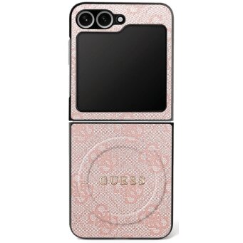 Samsung Galaxy Z Flip 7 dėklas Guess 4G Classic su MagSafe – rožinis