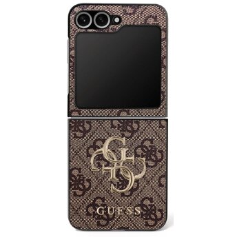 Samsung Galaxy Z Flip 7 dėklas Guess Big 4G Logo Classic Logo – rudas