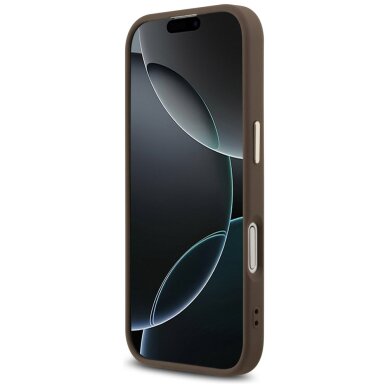 iPhone 17 Guess 4G Big Classic Logo dėklas – rudas ir auksinis 4